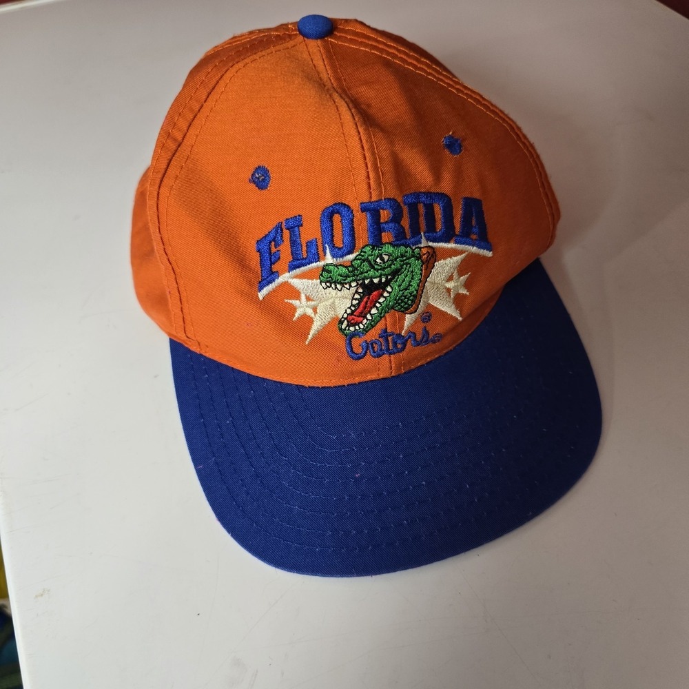 VINTAGE 90's FLORIDA GATORS NCAA DAYSTONE TRIPLE‎ GATOR LOGO SNAPBACK HAT RARE!